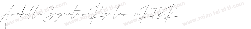 ArabillaSignatureRegular nREwR字体转换